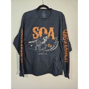 Sons of Anarchy Long Sleeve T-Shirt Men's XL Black SOA Grim Reaper Graphic Tee